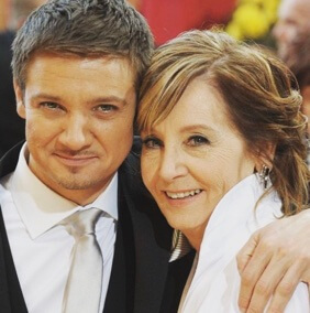 Valerie Cearley with her son, Jeremy Renner.